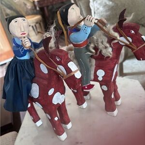 Delbert Buck Navajo Artist, handcrafted cow folk